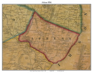 Athens, New York 1856 Old Town Map Custom Print - Greene Co.