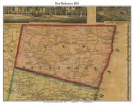 New Baltimore, New York 1856 Old Town Map Custom Print - Greene Co.
