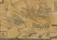 Ashland Village, New York 1856 Old Town Map Custom Print - Greene Co.