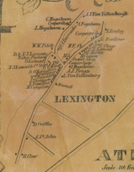 Lexington Village, New York 1856 Old Town Map Custom Print - Greene Co.