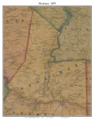 Herkimer, New York 1859 Old Town Map Custom Print - Herkimer Co.