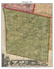 Ellisburgh, New York 1855 Old Town Map Custom Print - Jefferson Co.