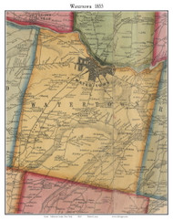Watertown, New York 1855 Old Town Map Custom Print - Jefferson Co.