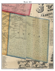 Worth, New York 1855 Old Town Map Custom Print - Jefferson Co.