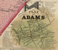 Adams Village, New York 1855 Old Town Map Custom Print - Jefferson Co.