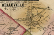 Belleville, New York 1855 Old Town Map Custom Print - Jefferson Co.