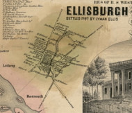 Ellisburgh Village, New York 1855 Old Town Map Custom Print - Jefferson Co.