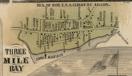 Three Mile Bay, New York 1855 Old Town Map Custom Print - Jefferson Co.
