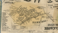 Theresa Village, New York 1855 Old Town Map Custom Print - Jefferson Co.