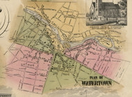 Watertown Village, New York 1855 Old Town Map Custom Print - Jefferson Co.