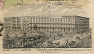 Paddock Building, New York 1855 Old Town Map Custom Print - Jefferson Co.