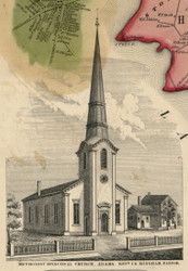 Methodist Episcopal Church, New York 1855 Old Town Map Custom Print - Jefferson Co.