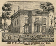 Res. of O.V. Brainard, New York 1855 Old Town Map Custom Print - Jefferson Co.