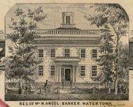 Res. of W.H. Angel, New York 1855 Old Town Map Custom Print - Jefferson Co.