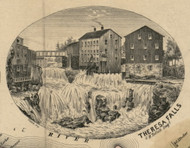 Theresa Falls, New York 1855 Old Town Map Custom Print - Jefferson Co.