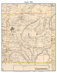 Nunda, New York 1858 Old Town Map Custom Print - Livingston Co.