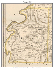 Portage, New York 1858 Old Town Map Custom Print - Livingston Co.