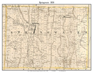 Springwater, New York 1858 Old Town Map Custom Print - Livingston Co.