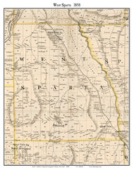 West Sparta, New York 1858 Old Town Map Custom Print - Livingston Co.