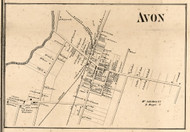 Avon Village, New York 1858 Old Town Map Custom Print - Livingston Co.