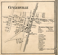 Cuylerville, New York 1858 Old Town Map Custom Print - Livingston Co.