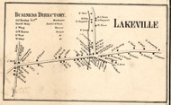 Lakeville, New York 1858 Old Town Map Custom Print - Livingston Co.