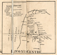 Livonia Centre, New York 1858 Old Town Map Custom Print - Livingston Co.