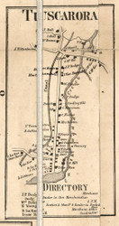 Tuscarora, New York 1858 Old Town Map Custom Print - Livingston Co.