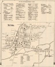Nunda Village, New York 1858 Old Town Map Custom Print - Livingston Co.