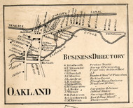Oakland, New York 1858 Old Town Map Custom Print - Livingston Co.
