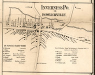 Inverness, New York 1858 Old Town Map Custom Print - Livingston Co.