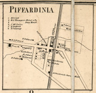 Piffardinia, New York 1858 Old Town Map Custom Print - Livingston Co.