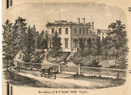 Res. of B.F. King, New York 1858 Old Town Map Custom Print - Livingston Co.