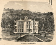 Seminary at Dansville, New York 1858 Old Town Map Custom Print - Livingston Co.