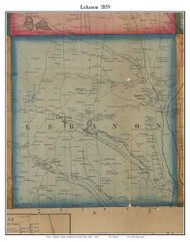 Lebanon, New York 1859 Old Town Map Custom Print - Madison Co.