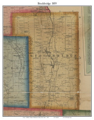 Stockbridge, New York 1859 Old Town Map Custom Print - Madison Co.