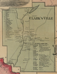 Clarksville, New York 1859 Old Town Map Custom Print - Madison Co.