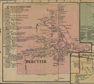 DeRuyter Village, New York 1859 Old Town Map Custom Print - Madison Co.
