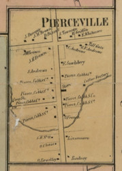 Pierceville, New York 1859 Old Town Map Custom Print - Madison Co.