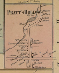 Pratts Hollow, New York 1859 Old Town Map Custom Print - Madison Co.