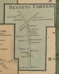 Bennets Corners, New York 1859 Old Town Map Custom Print - Madison Co.