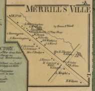 Merrillsville, New York 1859 Old Town Map Custom Print - Madison Co.