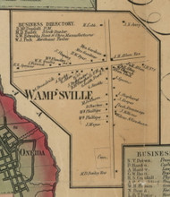 Wampsville, New York 1859 Old Town Map Custom Print - Madison Co.