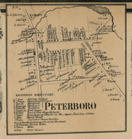 Peterboro, New York 1859 Old Town Map Custom Print - Madison Co.