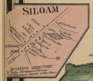 Siloam, New York 1859 Old Town Map Custom Print - Madison Co.