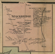 Stockbridge Village, New York 1859 Old Town Map Custom Print - Madison Co.