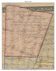 Clarkson, New York 1852 Old Town Map Custom Print - Monroe Co.