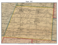Ogden, New York 1852 Old Town Map Custom Print - Monroe Co.