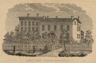 Clover Street Seminary, New York 1852 Old Town Map Custom Print - Monroe Co.
