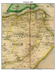Castleton, New York 1860 Old Town Map Custom Print - NYC Environs